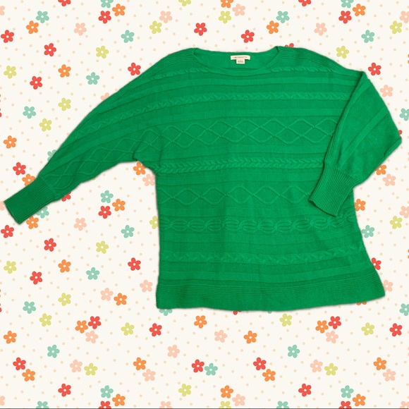 Liz Claiborne Sweaters - LIZ CLAIBORNE Green Sweater Blouse Large